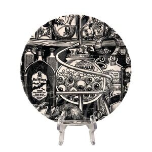 Royal Wessex Halloween Potions Eyeball Salad Plate 8" NEW NWOT Apothecary Black